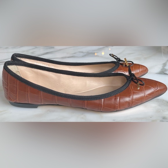 AGL Jomy Pointed Toe Ballet Flat, Cognac, Size 38 (8) - Picture 6 of 16